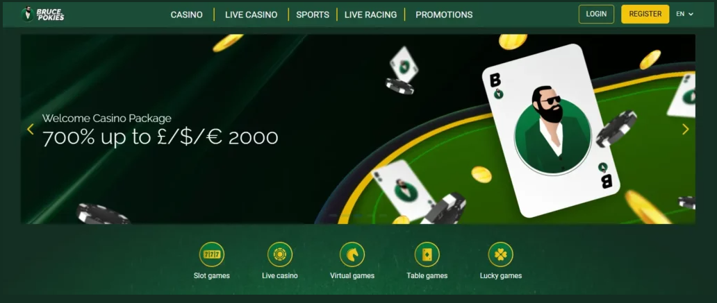 Explore the Thrills at Online Casino Bruce Pokies